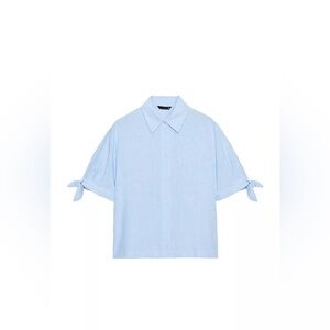 Zara RAMIE TIE SHORT SLEEVE SHIRT
LIGHT BLUE 0/8217/730